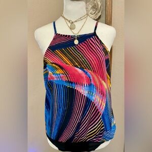 Hello Miss Multi Color Bodysuit! Size Large Made is the US NWOT